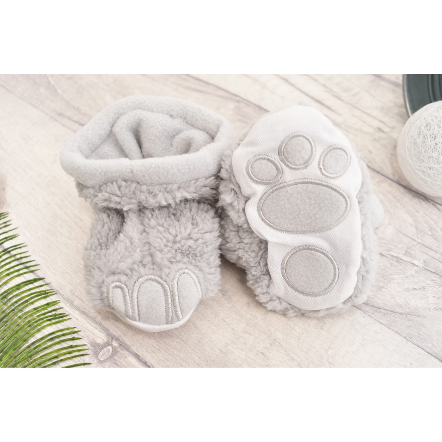 KOSMATE BUCIKI jak LWIE STOPY szare kapcie niechodki