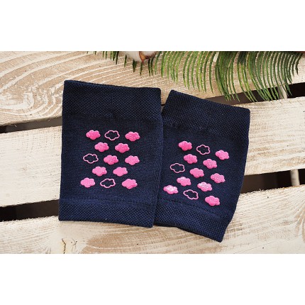 Granatowe NAKOLANNIKI dziewczęce ABS chmurki DO RACZKOWANIA rozmiar uniwersalny