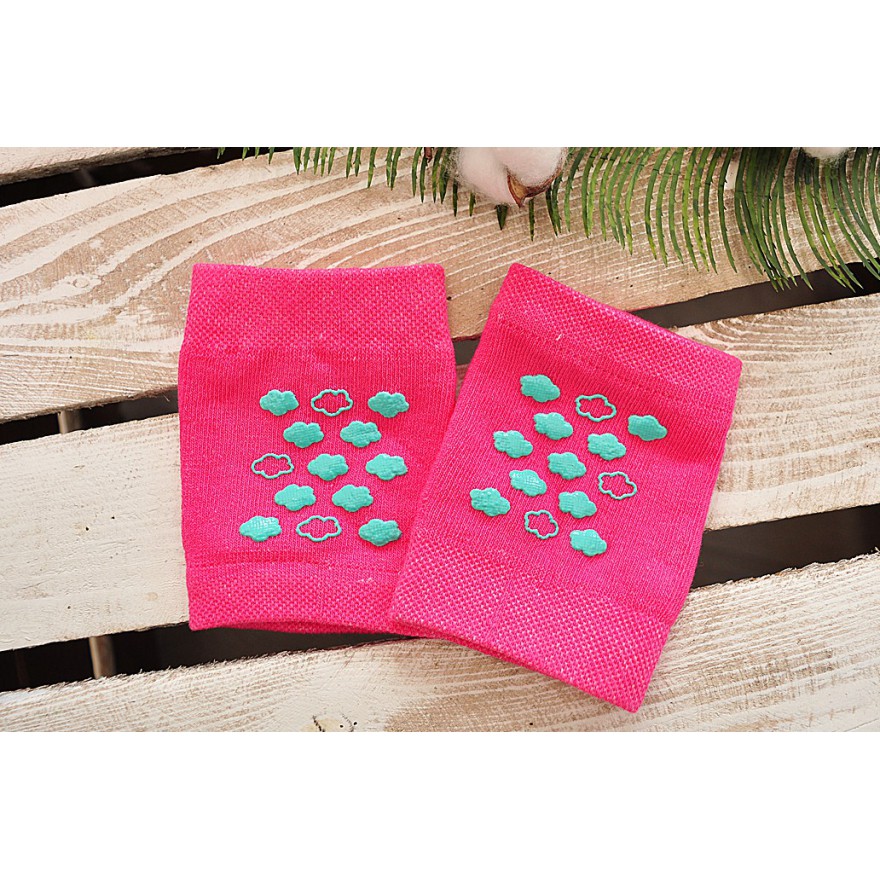 Amarantowe NAKOLANNIKI dziewczęce ABS chmurki DO RACZKOWANIA rozmiar uniwersalny