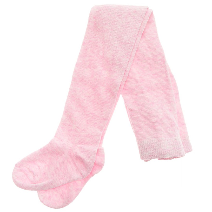 Jasno-różowe RAJSTOPY bawełniane gładkie melanż