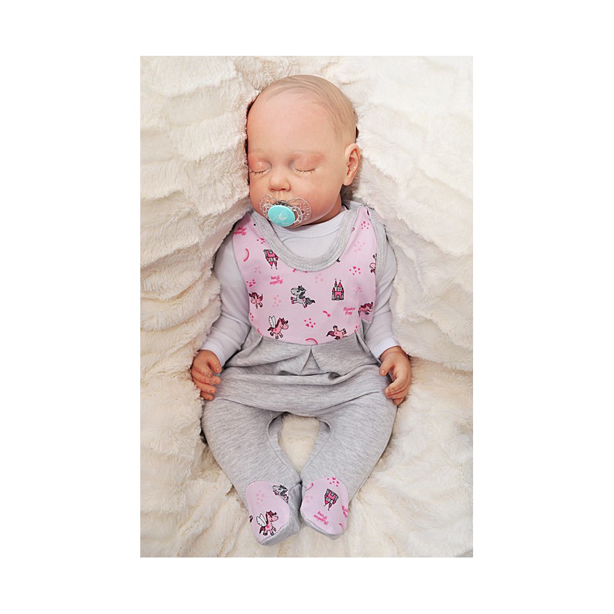 ŚPIOCHY ŚPIOSZKI bawełniane, szare w kucyki wzór 351S