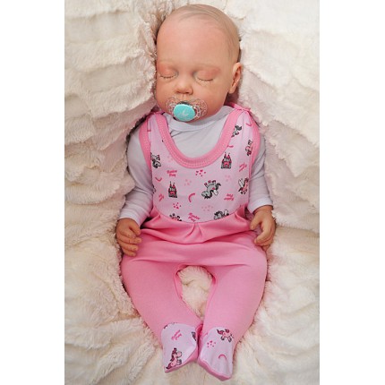 ŚPIOCHY ŚPIOSZKI bawełniane, różowe w kucyki wzór 351R