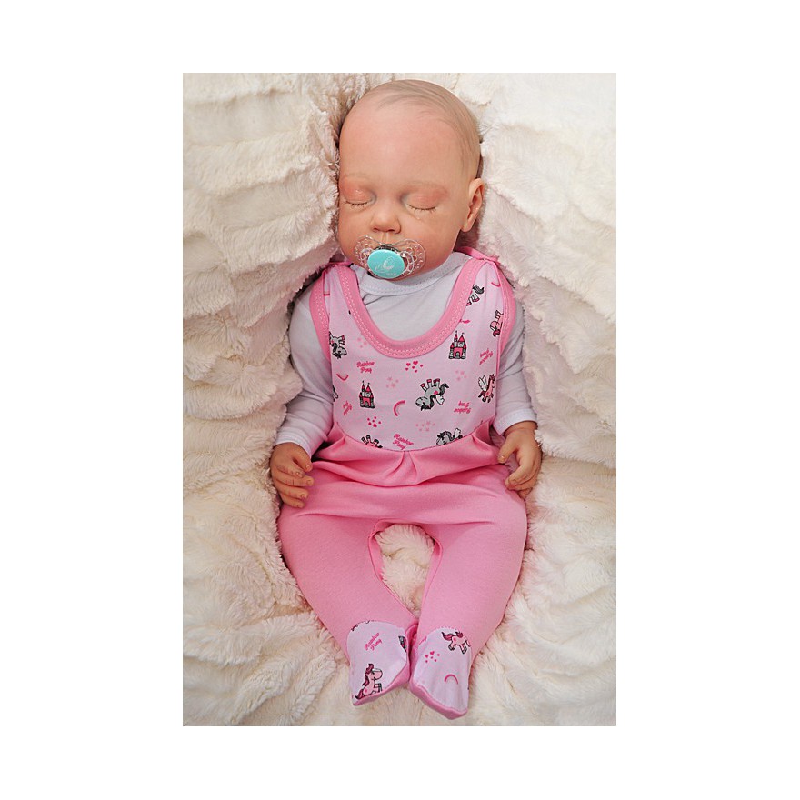 ŚPIOCHY ŚPIOSZKI bawełniane, różowe w kucyki wzór 351R