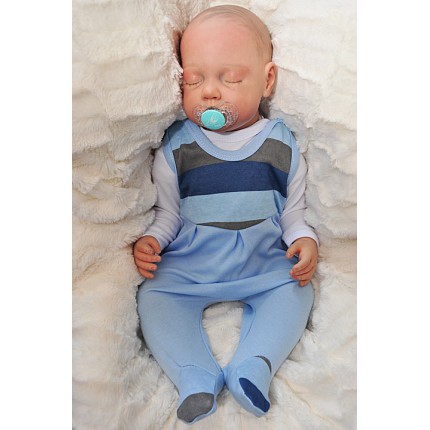 ŚPIOCHY ŚPIOSZKI bawełniane, niebieskie w paski, wzór 210N