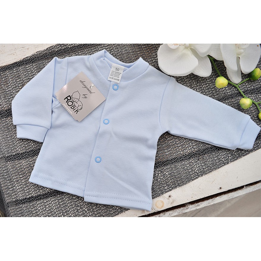 Niebieski KAFTANIK koszulka bawełniana