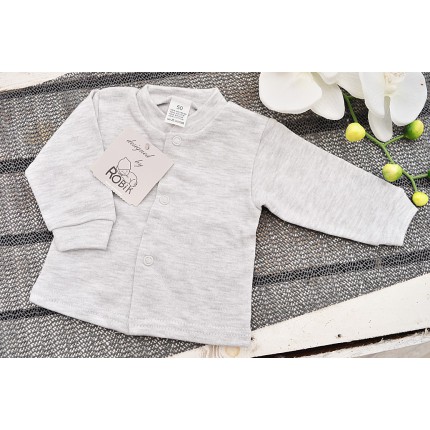 Szary KAFTANIK koszulka bawełniana