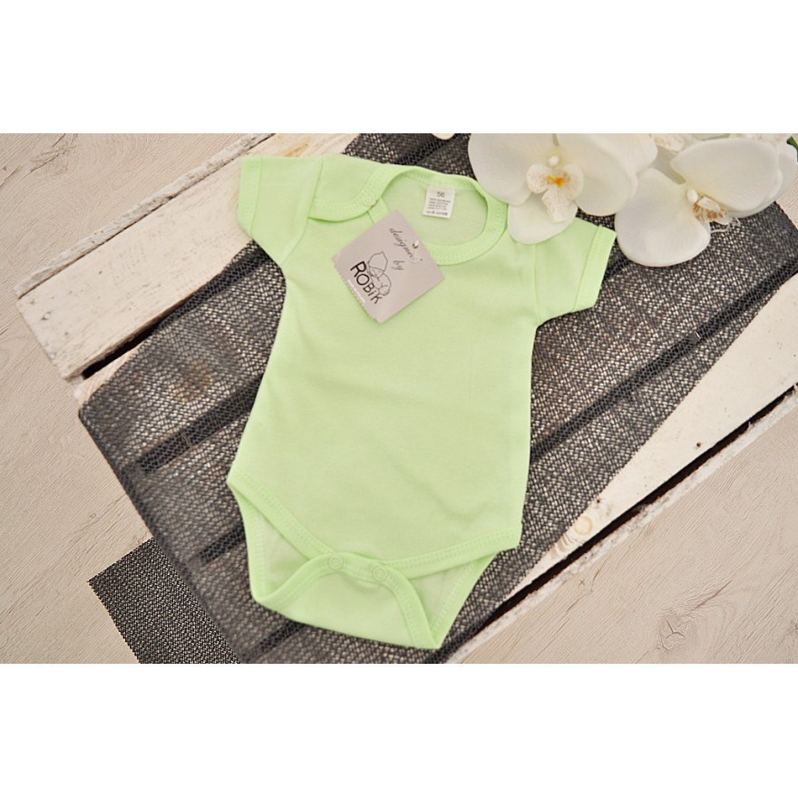 Pistacjowe body krótki rękaw