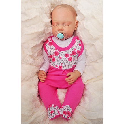 ŚPIOCHY ŚPIOSZKI bawełniane, amarantowe w róże wzór 363A