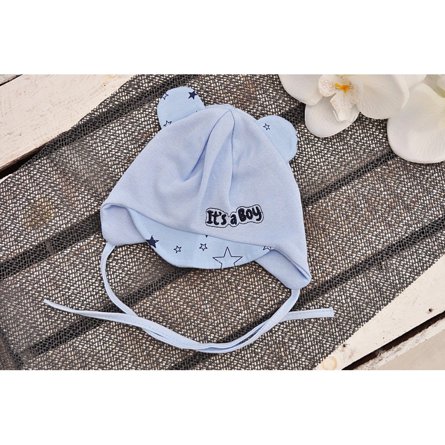 Niebieska CZAPKA It's a boy czapeczka wiosna jesień