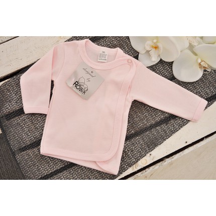 Pudrowy róż KOSZULKA kaftanik niemowlęcy