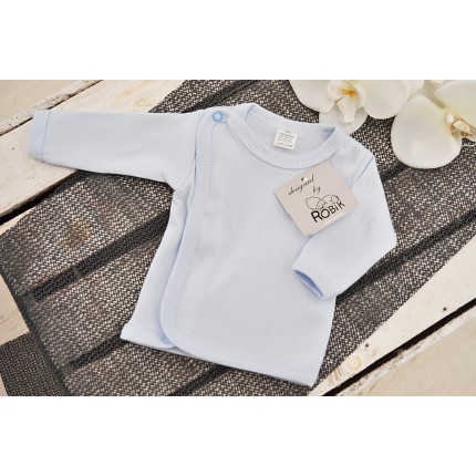 Niebieska KOSZULKA kaftanik niemowlęcy