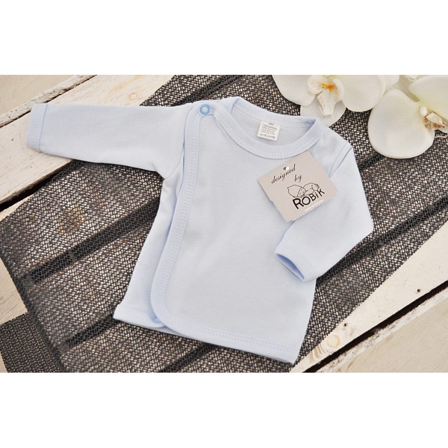 Niebieska KOSZULKA kaftanik niemowlęcy