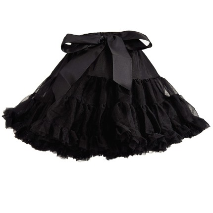 Puszysta czarna SPÓDNICZKA tiulowa z falbankami, szkoła, święta