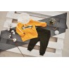 Komplet spodnie, musztardowa bluza z kapturem DRES