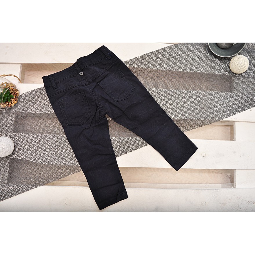 KOMPLET DLA CHŁOPCA koszula w granatowe słońca, spodnie, muszka, szelki WIZYTOWY