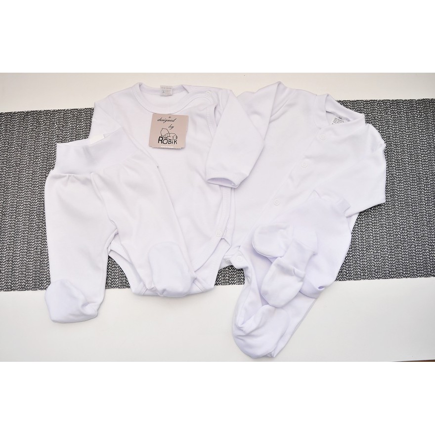 Biała WYPRAWKA dla wcześniaka do szpitala 5 części