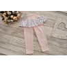 Pudrowy róż LEGINSY z falbanką w gwiazdki GETRY wzór 157R