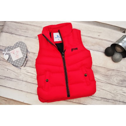 Czerwona KAMIZELKA bezrękawnik pikowany ocieplany