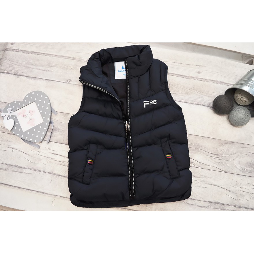 Granatowa KAMIZELKA bezrękawnik pikowany ocieplany