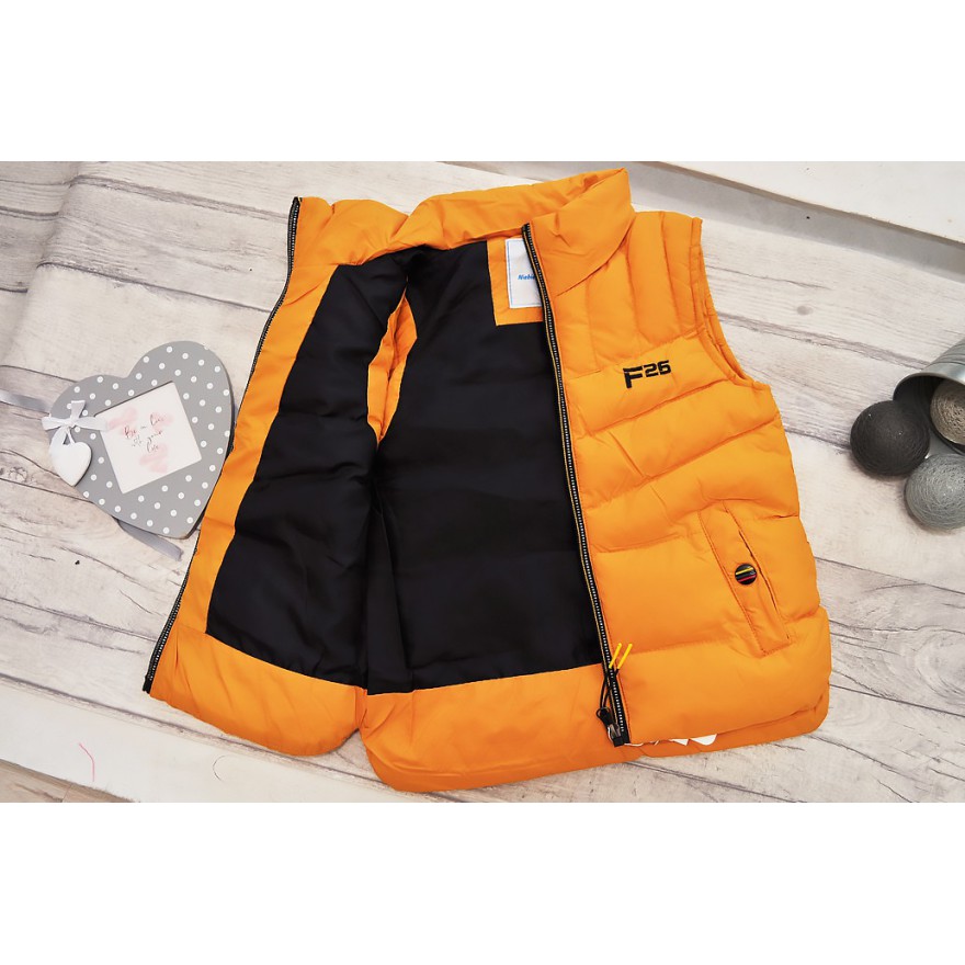 Musztardowa KAMIZELKA bezrękawnik pikowany ocieplany