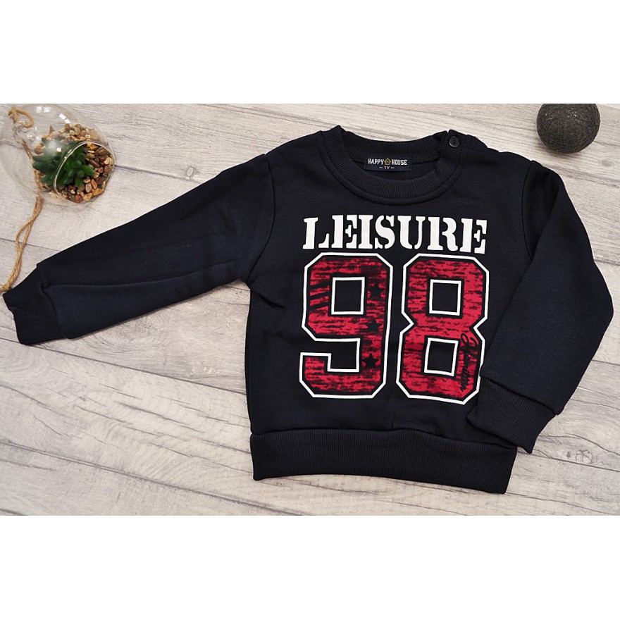 Dres chłopięcy ocieplany z granatowym bezrękawnikiem