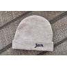 Szara CZAPECZKA dla noworodka SMERFETKA z imieniem Jan