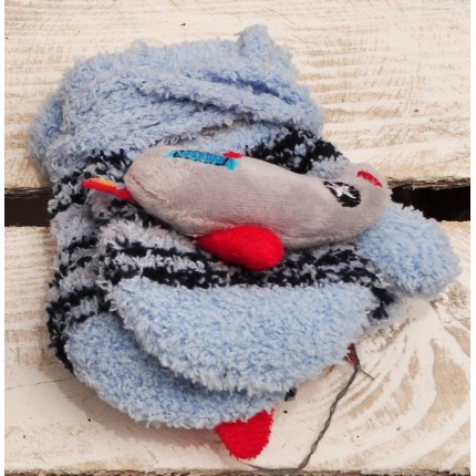 Zimowe rękawiczki frotte z maskotką SamolotJN