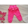 Amarantowy komplet dziewczęcy DRES, bluza, spodnie z falbanką