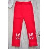Czerwone LEGGINSY KRÓLIK LOVE ocieplane GETRY na futerku