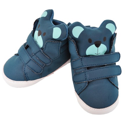 Niebieskie buty NIECHODKI MISIE BUCIKI ze zwierzakiem