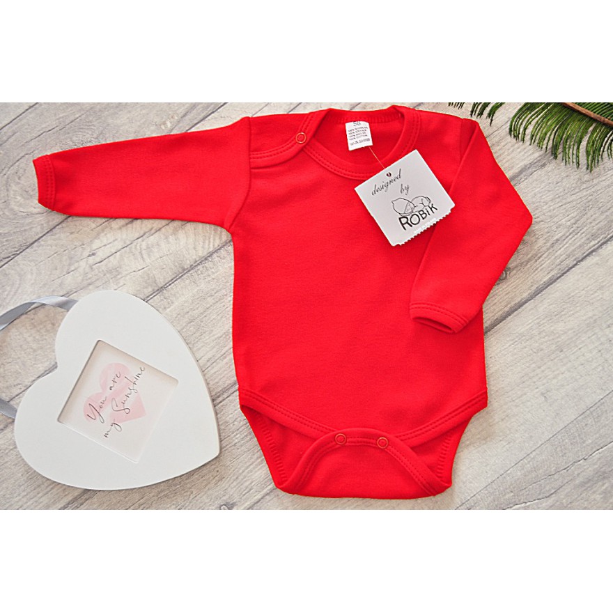 Czerwone BODY z długim rękawem