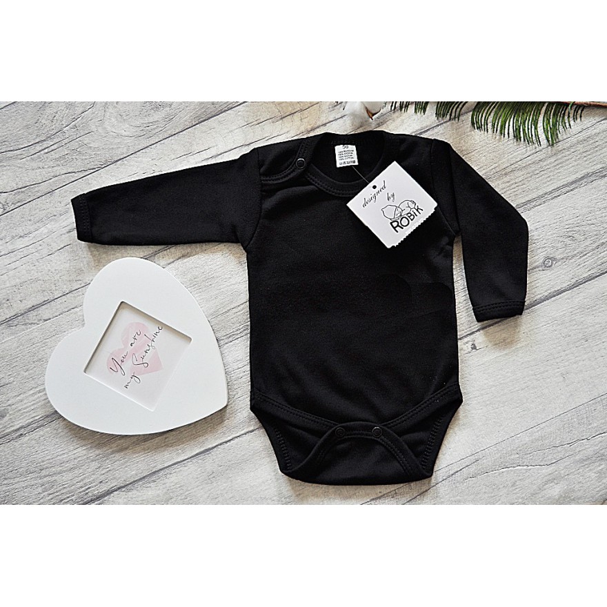 Czarne BODY z długim rękawem