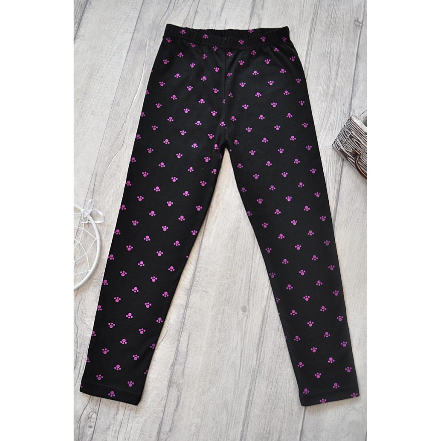 Czarne LEGGINSY w łapki GETRY