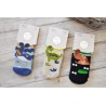 3 pary SKARPETKI frotte z elementem 3D BOY wzór C23