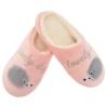 Różowe KAPCIE z JEŻEM ciepłe ciapy klapki