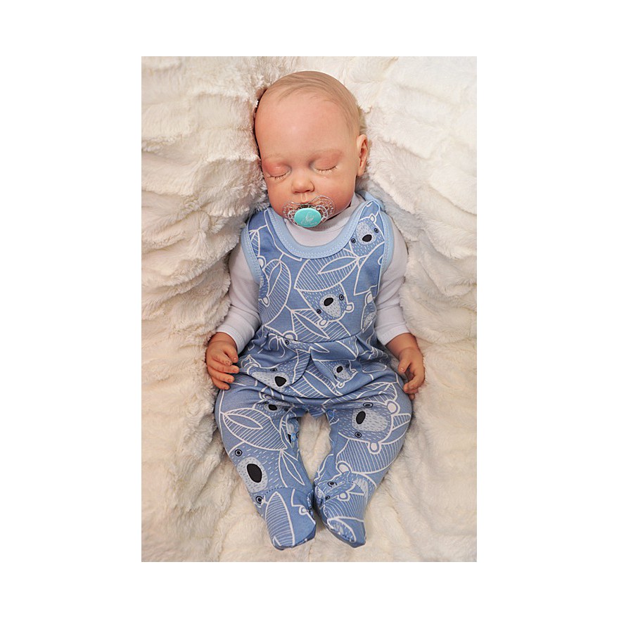 Niebieskie ŚPIOCHY rozpinane w kroku, r. 50 WCZEŚNIAK w misie wzór 187N