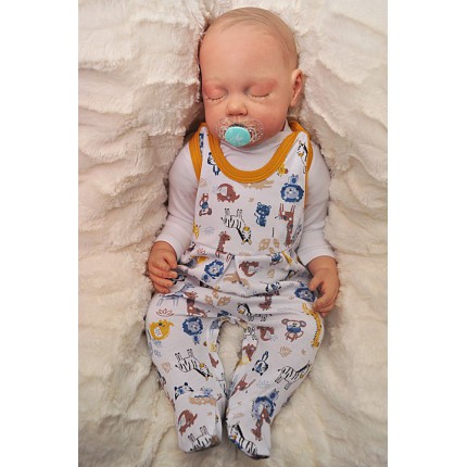 ŚPIOCHY rozpinane w kroku, w zwierzątka ZOO wzór 216MU