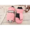 Różowe rękawiczki nieprzemakalne dziewczęce PANDA 1P 12cm