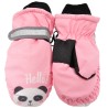 Różowe rękawiczki nieprzemakalne dziewczęce PANDA 1P 12cm