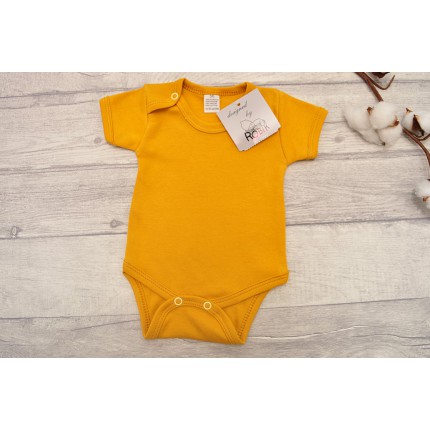 Musztardowe body krótki rękaw likw.
