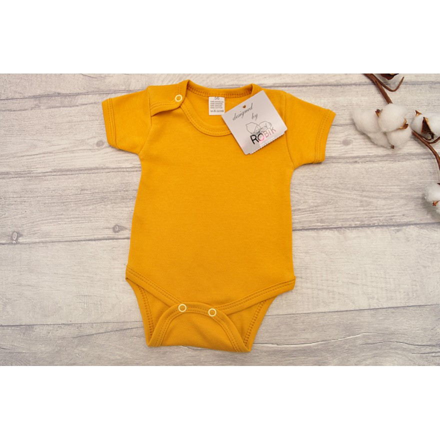 Musztardowe body krótki rękaw likw.