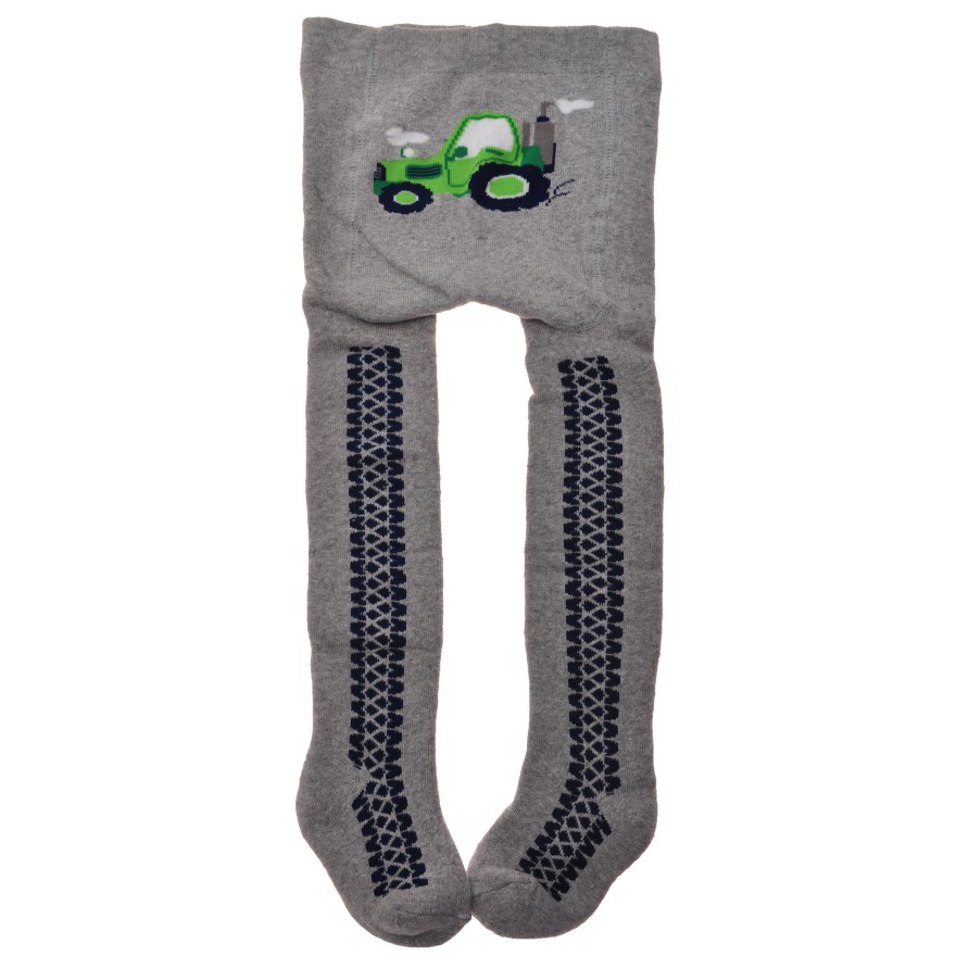 RAJSTOPY frotte szare z traktorem wzór 407