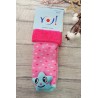 Skarpety frotte z grzechotką dziewczęce skarpetki w kropki z gwiazdką