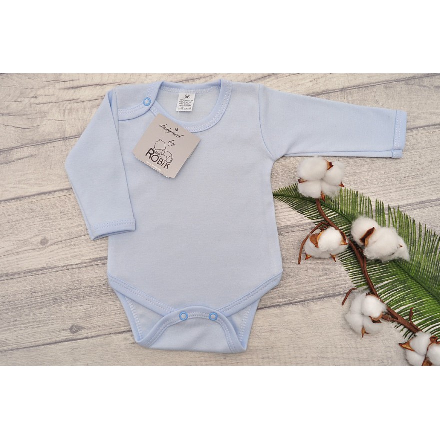 Niebieskie BODY z długim rękawem