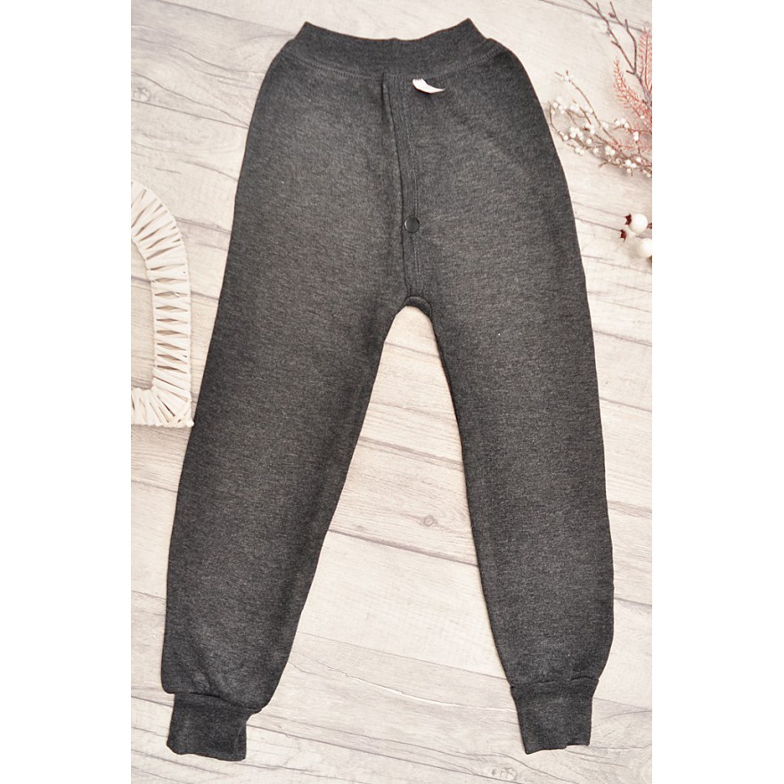 Grafitowe SPODNIE TERMO ocieplane GETRY chłopięce kalesony