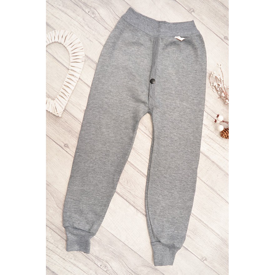 Szare SPODNIE TERMO ocieplane GETRY chłopięce kalesony