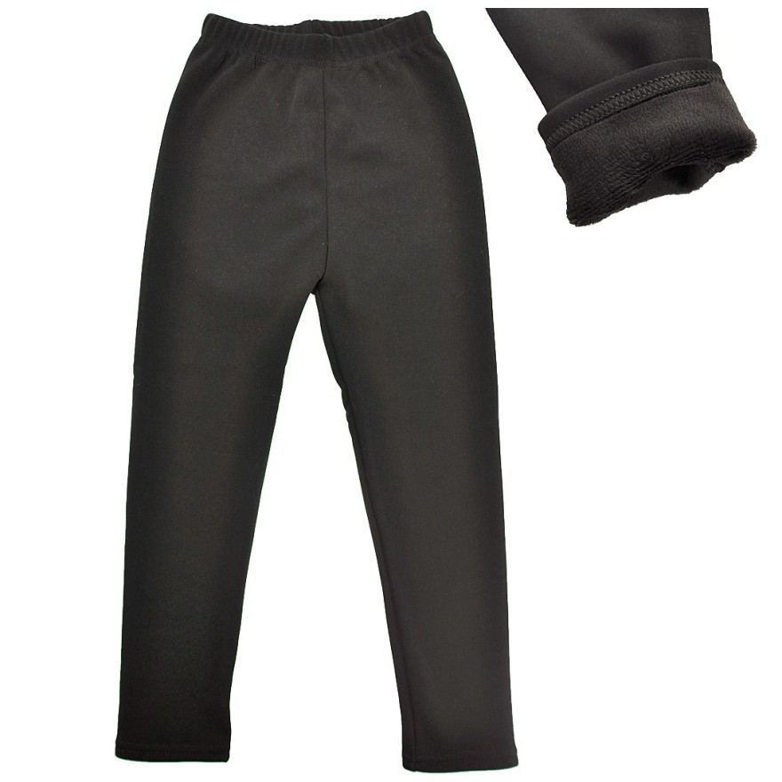 Czarne LEGGINSY ocieplane GETRY NA FUTERKU