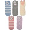 5 par SKARPETKI bawełniane ZWIERZAKI skarpety uszy 3D dziewczęce