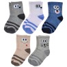 5 par SKARPETKI bawełniane ZWIERZAKI skarpety chłopięce SPORT