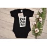 Czarne BODY KSIĘCIUNIO krótki rękaw wzór 609kr